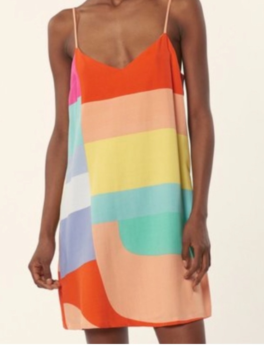 Mara Hoffman Colorblock Rainbow Mini Dress
